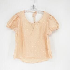 Falls Creek Linen Blend Short Sleeve Top Size 1X